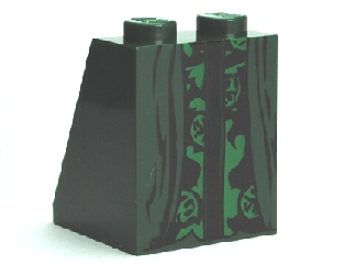 Slope 65 2 x 2 x 2 with Bottom Tube with Minifigure Dress / Skirt / Robe, HP Professor McGonagall Pattern