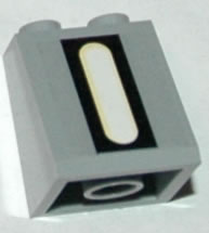 Slope 65 2 x 2 x 2 with Bottom Tube with SW Death Star Wall Light Pattern (Sticker) - Set 10188