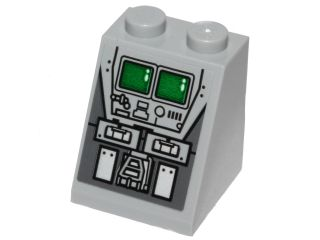 Slope 65 2 x 2 x 2 with Bottom Tube with SW AT-ST Monitors and Control Console Pattern (Sticker) - Set 75153