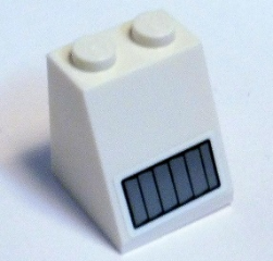 Slope 65 2 x 2 x 2 with Bottom Tube with Light Bluish Gray Vent Grille Pattern (Sticker) - Set 41346