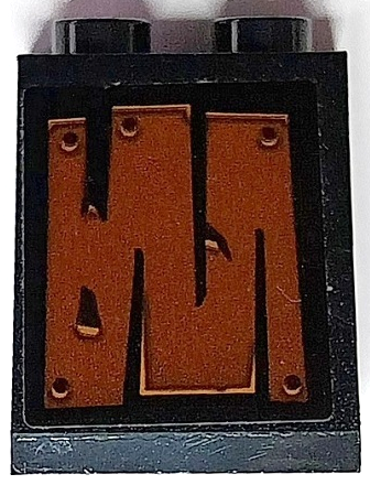 Slope 65 2 x 2 x 2 with Bottom Tube with Reddish Brown Wooden Boards Pattern 1 (Sticker) - Set 70425