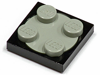 Turntable 2 x 2 Plate with Light Gray Top (3680 / 3679)