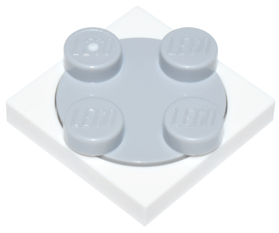 Turntable 2 x 2 Plate with Light Bluish Gray Top (3680 / 3679)