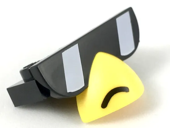 Plate, Modified 1 x 3 with Hawkodile Sunglasses and Yellow Beak Pattern