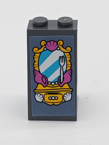 Slope 75 2 x 2 x 3 - Solid Studs with Vanity and Mirror Pattern (Sticker) - Set 41145