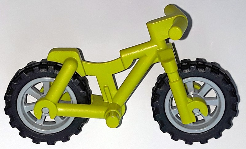 Bicycle Heavy Mountain Bike with Handlebars with Light Bluish Gray Wheels and Black Tires (36934 / 50862 / 50861)