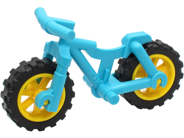 Bicycle Heavy Mountain Bike with Handlebars with Yellow Wheels and Black Tires (36934 / 50862 / 50861)
