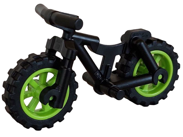 Bicycle Heavy Mountain Bike with Handlebars with Lime Wheels and Black Tires (36934 / 50862 / 50861)