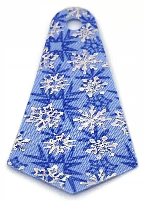 Mini Doll, Cape Cloth, Friends, Long Narrow with Small Top Hole and Silver Snowflakes Pattern