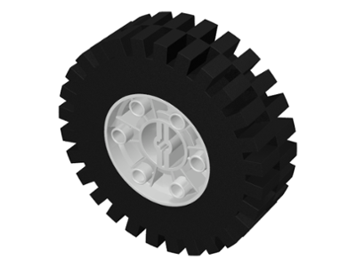 Wheel 24 x 43 Technic with Black Tire 24 x 43 Technic (3739 / 3740)