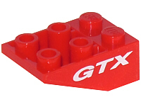 Slope, Inverted 33 3 x 2 with Flat Bottom Pin without Connections between Studs with White GTX Pattern on Both Sides (Stickers) - Set 8210