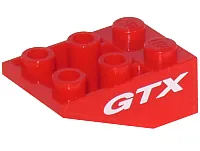 Slope, Inverted 33 3 x 2 with Flat Bottom Pin without Connections between Studs with White GTX Pattern on Both Sides (Stickers) - Set 8210