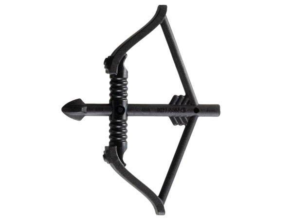 Minifigure, Weapon Bow, Recurve with Wide Flat Limbs, Arrow Drawn