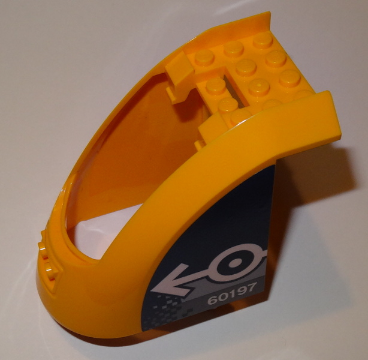 Train Front 6 x 10 x 7 with Arrow / Circle and '60197' Pattern on Both Sides (Stickers) - Set 60197