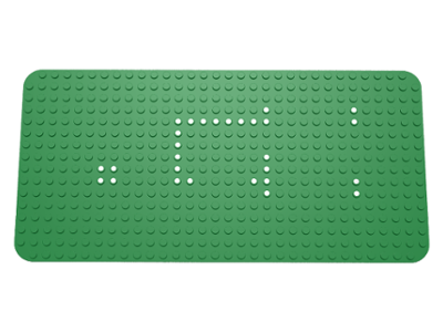 Baseplate 16 x 32 with Rounded Corners and Set 350 Dots Pattern