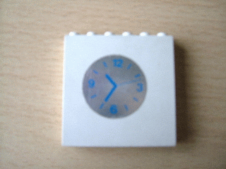 Brick 1 x 6 x 5 with Clock Pattern (Sticker) - Set 231-1