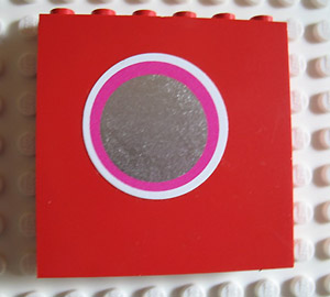 Brick 1 x 6 x 5 with Small Mirror Pattern (Sticker) - Set 230-1