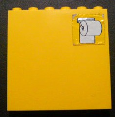 Brick 1 x 6 x 5 with Toilet Paper Roll Pattern (Sticker) - Set 232
