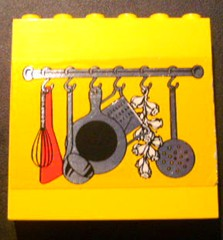 Brick 1 x 6 x 5 with Kitchen Rack Pattern (Sticker) - Set 232