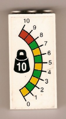 Brick 1 x 3 x 5 with Numbered Scale Pattern (Sticker) - Set 4565