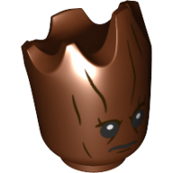 Minifigure, Head, Modified Groot Pattern