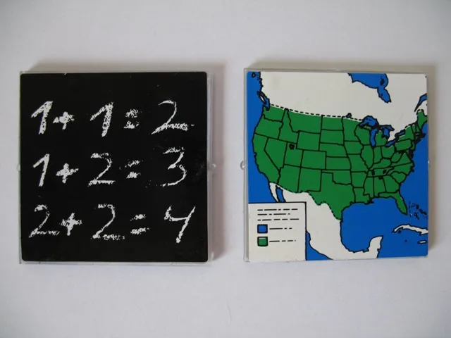 Glass for Window 1 x 6 x 5 with Blackboard / US Map Pattern (Stickers) - Set 5235-2