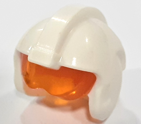Minifigure, Headgear Helmet SW Rebel Pilot with Molded Trans-Orange Visor Pattern