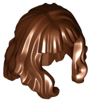 Minifigure, Hair Mid-Length and Wavy with Bangs