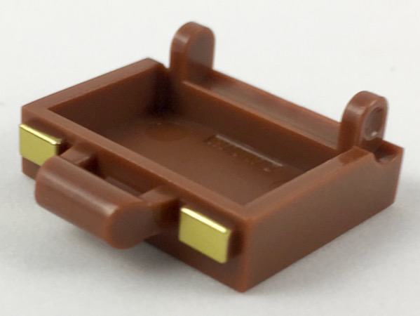 Minifigure, Utensil Suitcase Base with Gold Clasps Pattern