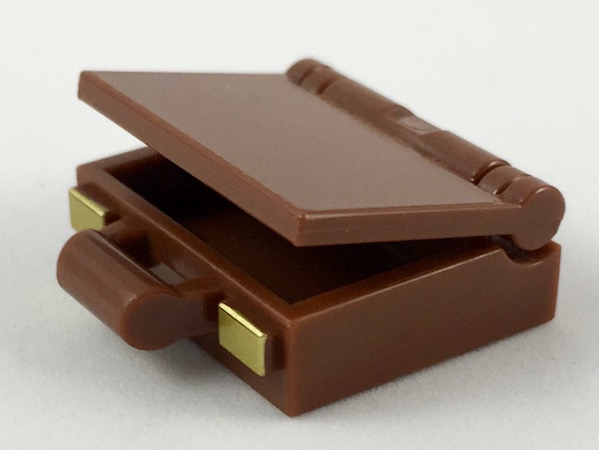 Minifigure, Utensil Suitcase with Gold Clasps Pattern