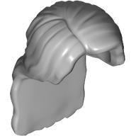 Minifigure, Hair Female Long with Right Side Part (Extra Tolerance for Body Wear in Back)