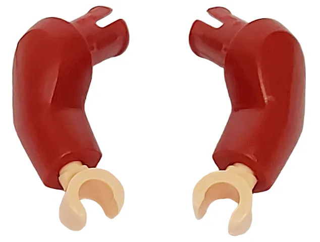 Arm Large with Pin, (Matching Left and Right) Pair with Light Nougat Hands