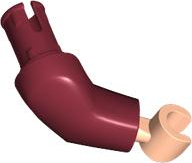 Arm Large with Pin, Right with Light Nougat Hand