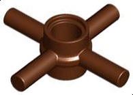 Technic, Pin Connector Hub with 4 Bars and Through Pin Hole