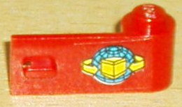 Door 1 x 3 x 1 Right with Box and Arrows and Globe Pattern (Sticker) - Sets 6542 / 4555