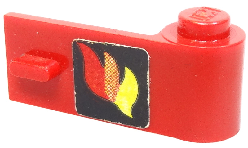Door 1 x 3 x 1 Right with Classic Fire Logo Pattern (Sticker) - Sets 640-2 / 6690