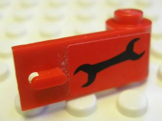 Door 1 x 3 x 1 Right with Black Wrench Pattern (Sticker) - Set 8147