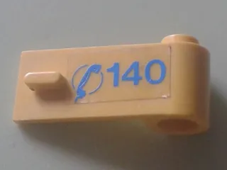 Door 1 x 3 x 1 Right with Blue Telephone Receiver and '140' Pattern (Sticker) - Set 1589-2