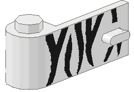 Door 1 x 3 x 1 Left with Safari Pattern