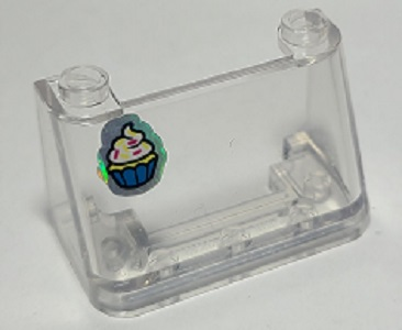 Windscreen 2 x 4 x 2 with Cupcake with Frosting Pattern (Sticker) - Set 41366