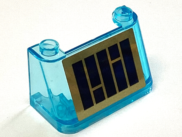 Windscreen 2 x 4 x 2 with Dark Blue and Gold Solar Panel Pattern (Sticker) - Set 60350