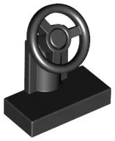 Vehicle, Steering Stand 1 x 2 with Black Steering Wheel