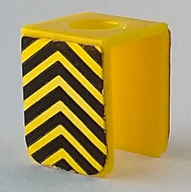 Minifigure Vest with Black Upward Chevrons Pattern on Both Sides (Stickers)