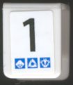 Minifigure Vest with Number 1 and Gravity Games Pattern on Both Sides (Stickers) - Set 3538