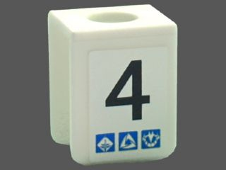 Minifigure Vest with Number 4 and Gravity Games Pattern on Both Sides (Stickers) - Set 3585