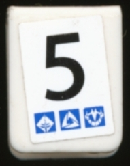 Minifigure Vest with Number 5 and Gravity Games Pattern on Both Sides (Stickers) - Set 3585