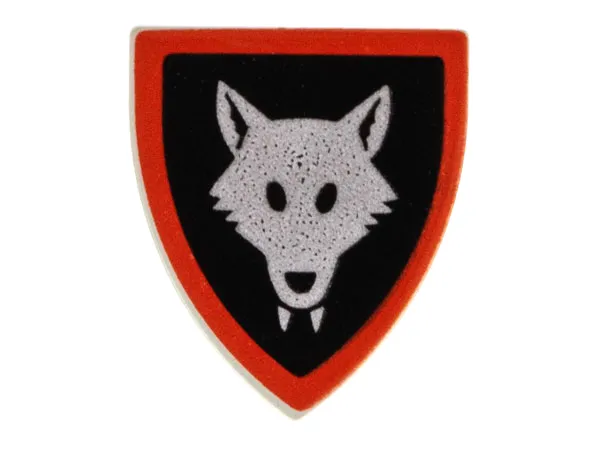 Minifigure, Shield Triangular Short with Wolfpack Pattern (Undetermined Type)