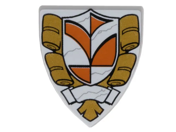 Minifigure, Shield Triangular Short with Town Hall Pattern