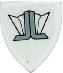 Minifigure, Shield Triangular Short with Justice League Logo Pattern (Sticker) - Set 76028