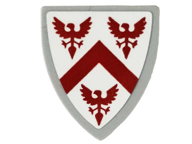 Minifigure, Shield Triangular Short with 3 Red Eagles Pattern (Sticker) - Set 71040